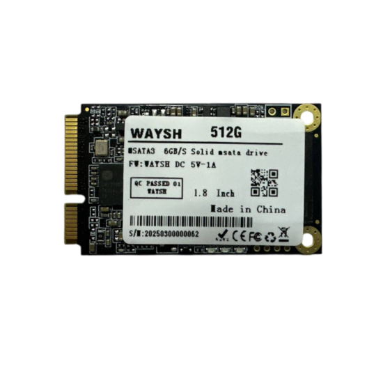 Waysh 512GB mSATA SSD Mini SATA III 6Gb/s Internal Solid State Drive