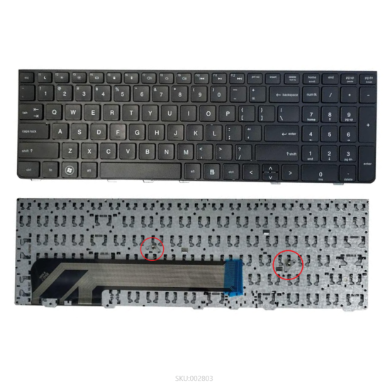 Replacement Keyboard for HP ProBook 4530s 4730s 4535s - Black, Non-Backlit