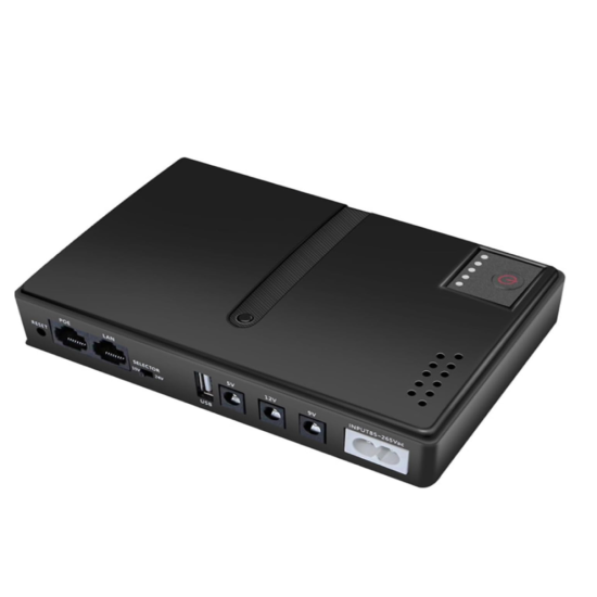 Mini DC UPS - 15V/24V/5V/9V/12V, 18W USB, Backup for Router & Modem