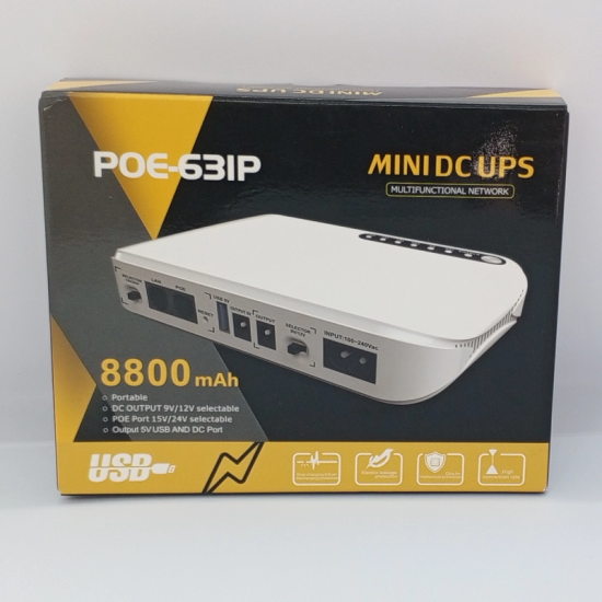 Mini DC UPS POE-63IP 8800mAh
