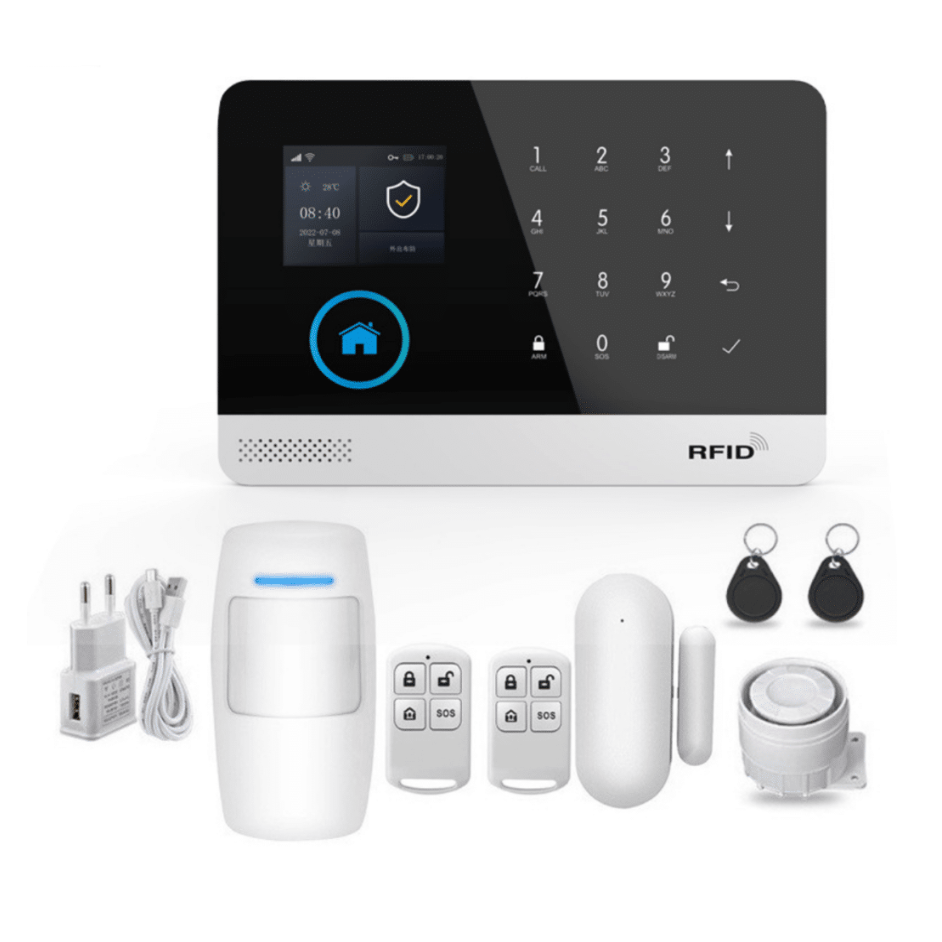GSM / 4G WiFi Smart Alarm System – Complete Wireless Home Security Kit with Voice Control