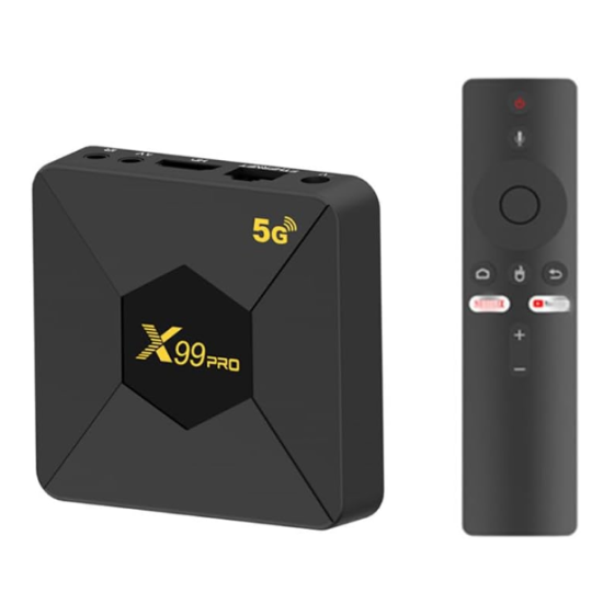 X99 Pro Android TV Box Android 14 – 4K UHD, RK3518 Quad Core, Dual WiFi, BT Remote