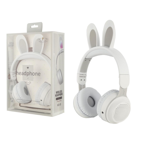 KE-01 Rabbit Ear Wireless Bluetooth 5.0 Stereo Music Foldable Headset with Mic
