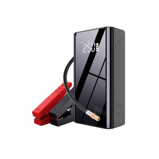 Q7 4-in-1 Portable Car Jump Starter 12V 10000mAh with Air Compressor, Power Bank & LED Light