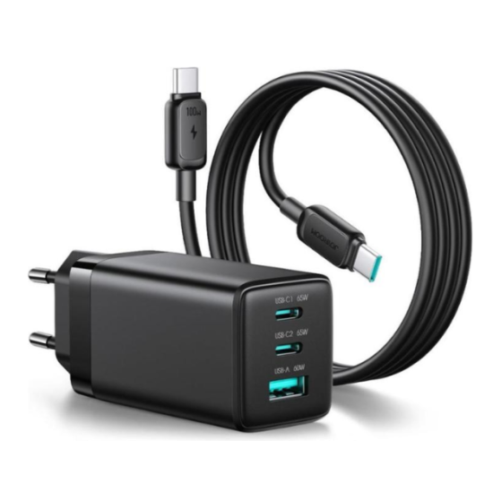 Joyroom JR-TG10 65W GaN Charger with 1.2m C-C 100W Data Cable