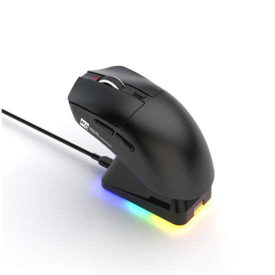 R8 G313 Tri Mode Charging 12800DPI Lightweight RGB Gaming Mouse