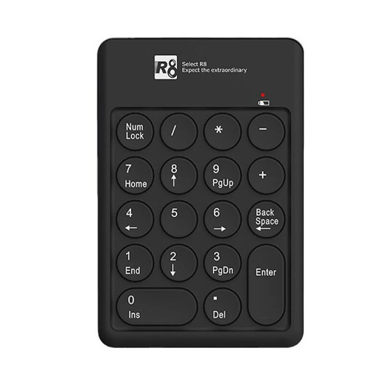 R8 1817 Mini Wireless Numeric Keypad 18-Keys Ergonomics Numpad 2.4G Wireless Keyboard