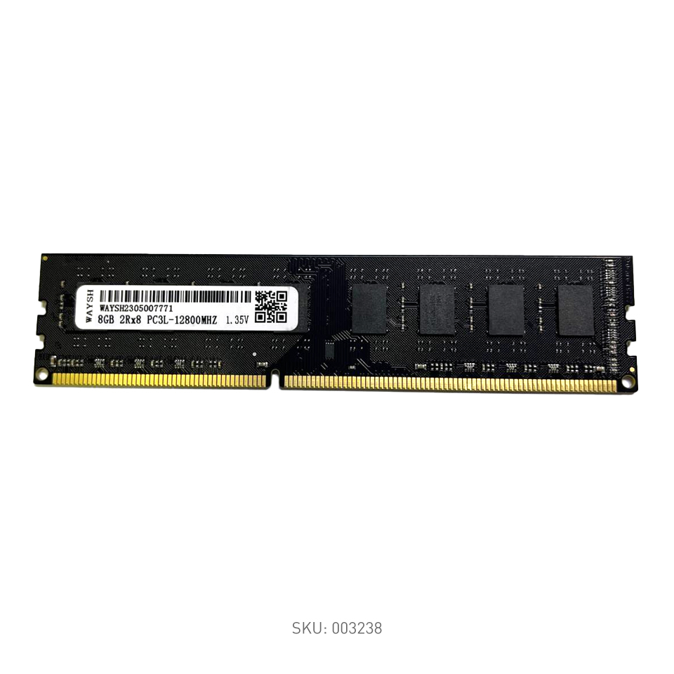 Waysh Ram DDR3 8 GB PC3L-12800 1.35V DIMM Desktop Ram