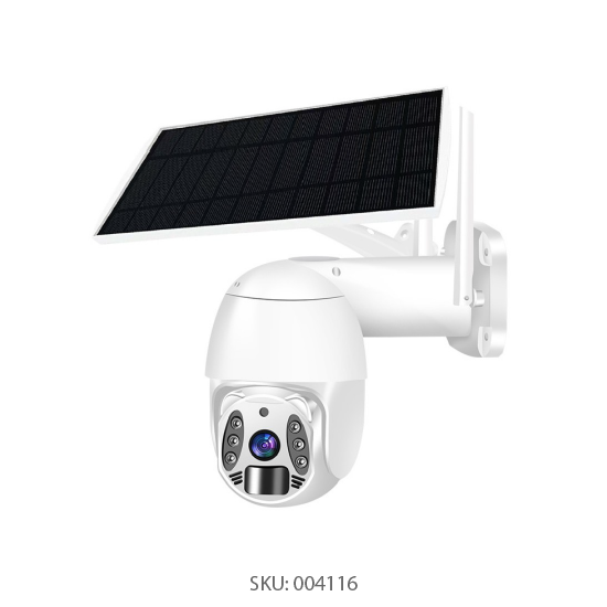 Tuya 3MP Outdoor Solar Panel Powered Wireless PTZ Security Camera with Battery