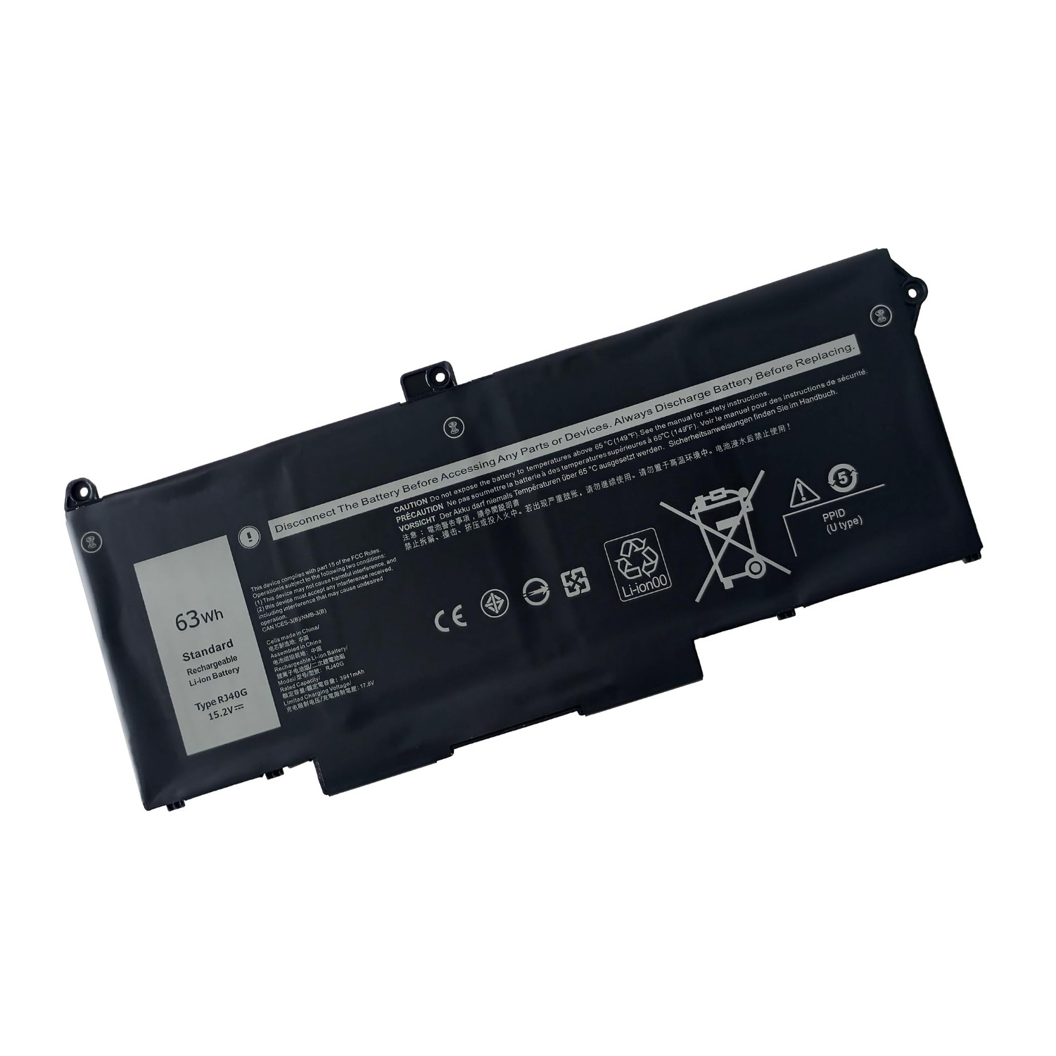 Original Laptop Battery RJ40G 63Wh for Dell Latitude 5420 5520 & Precision 3560