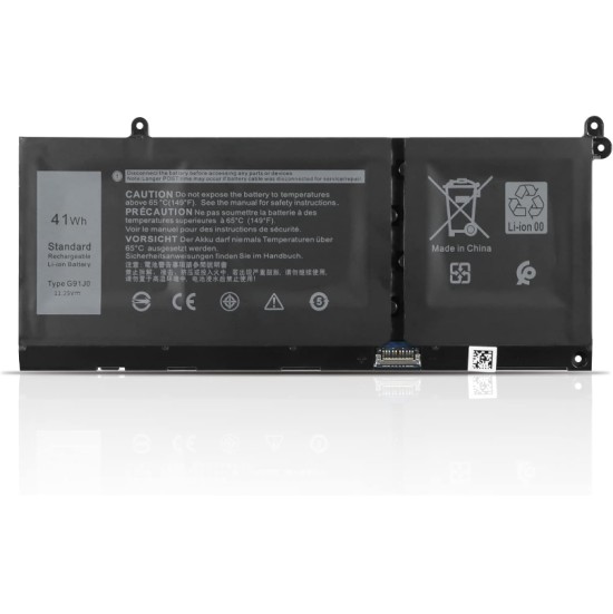 Original Laptop Battery G91J0 41Wh for Dell Latitude 3320 3420 3520, Inspiron 3511 3515 & Vostro 3510