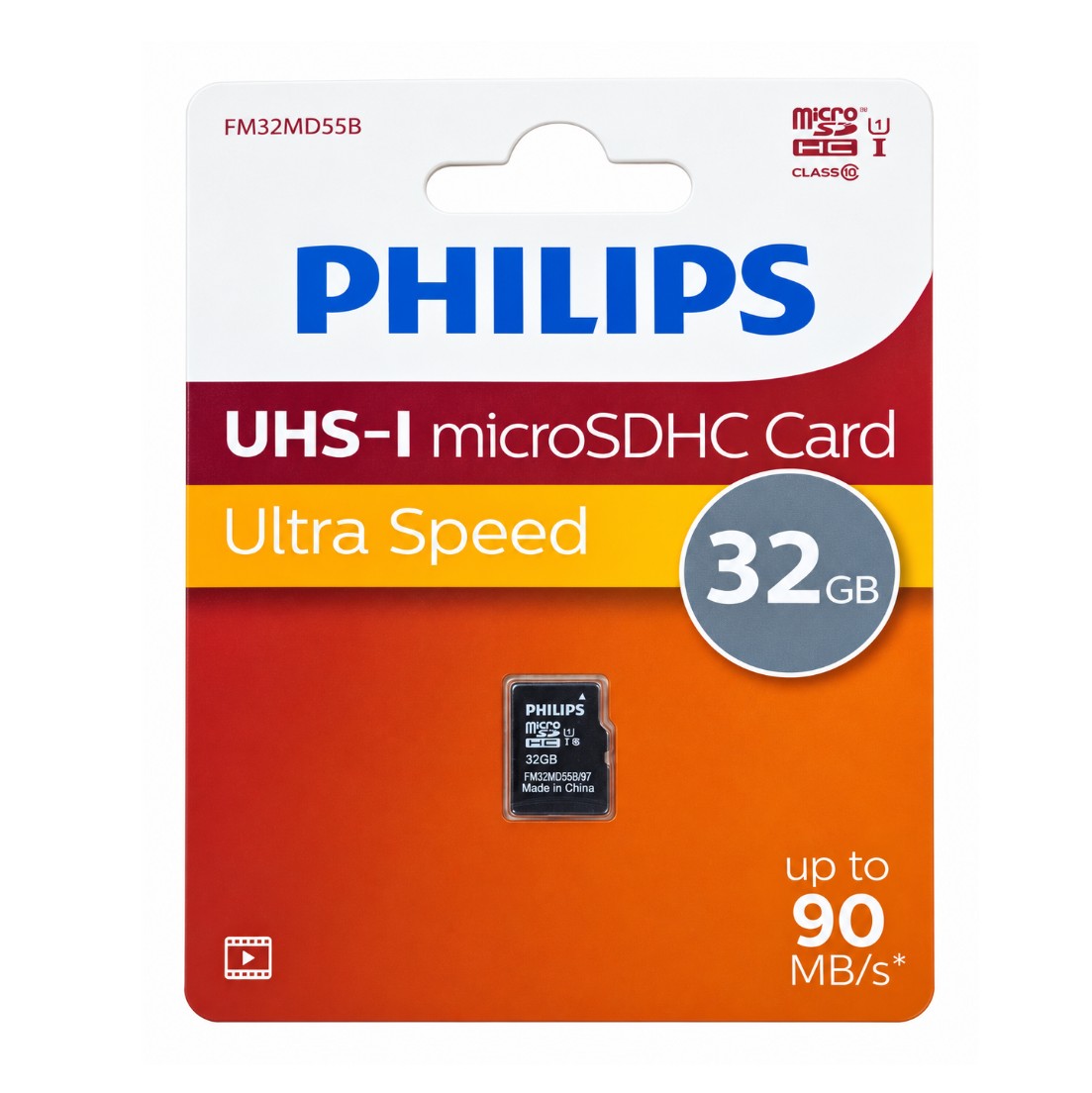 Philips 32GB 90MB/s Class 10 UHS-I microSDHC card